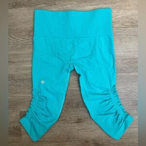 lululemon athletica Ruched Aqua Leggings